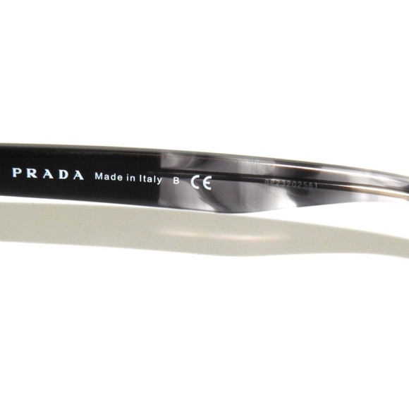 Prada 16T 16 52 USI-1O1 Striped Gray Black Eyeglasses - Picture 5 of 5